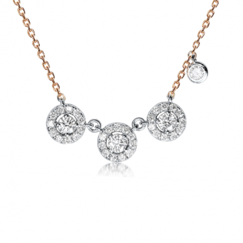 18K Rose Gold Diamond Necklace