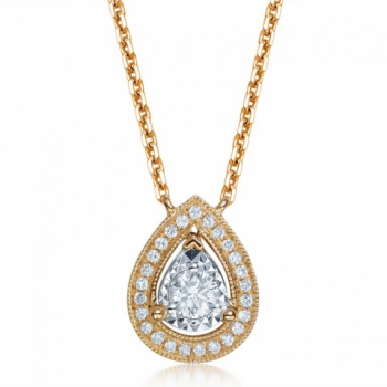 18K Rose Gold Diamond Necklace