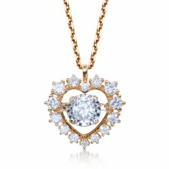 18K Rose Gold Diamond Necklace