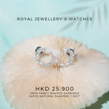 18K White Gold Fancy Shaped Earrings